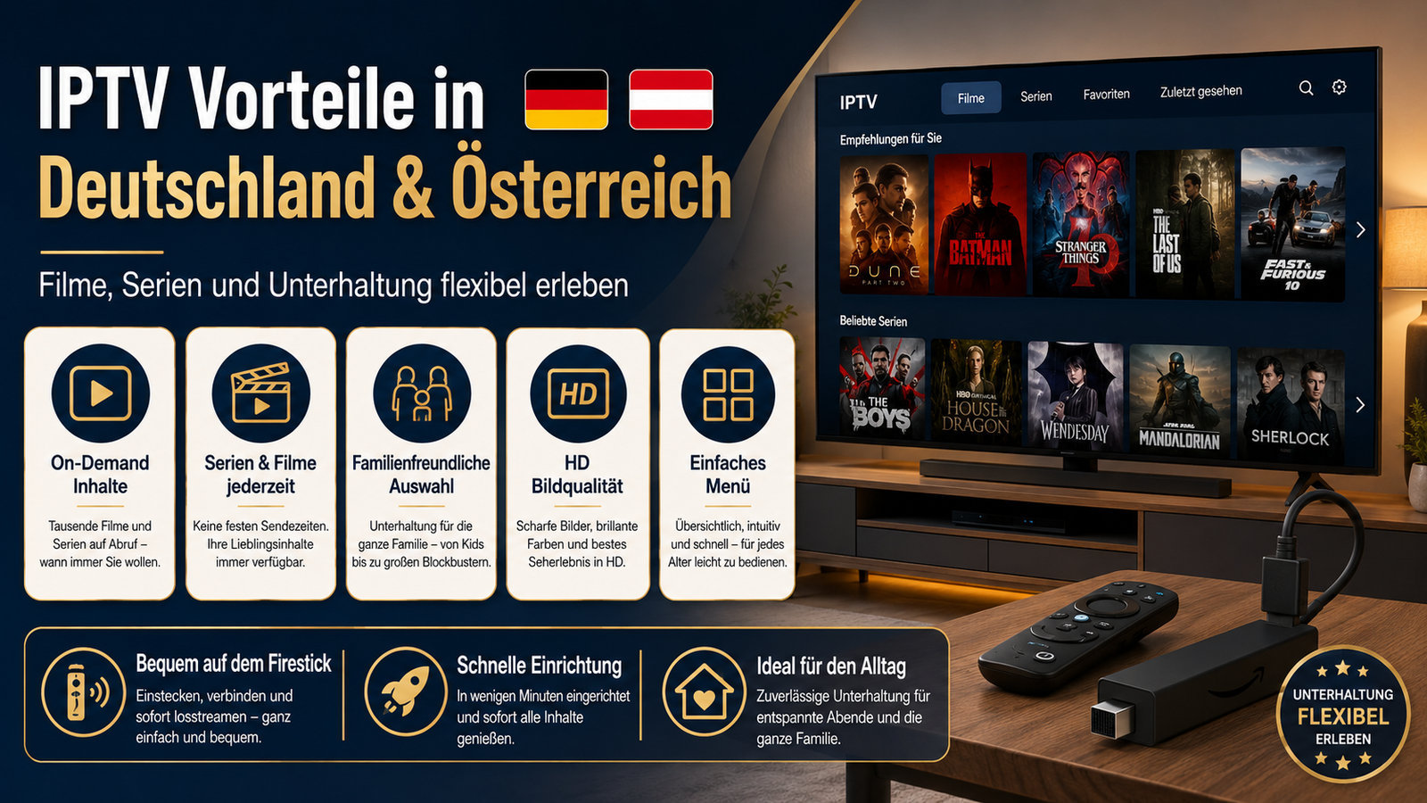 IPTV App einrichten auf Smart TV Android TV und Tablet